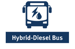 An icon representing hybrid diesel bus