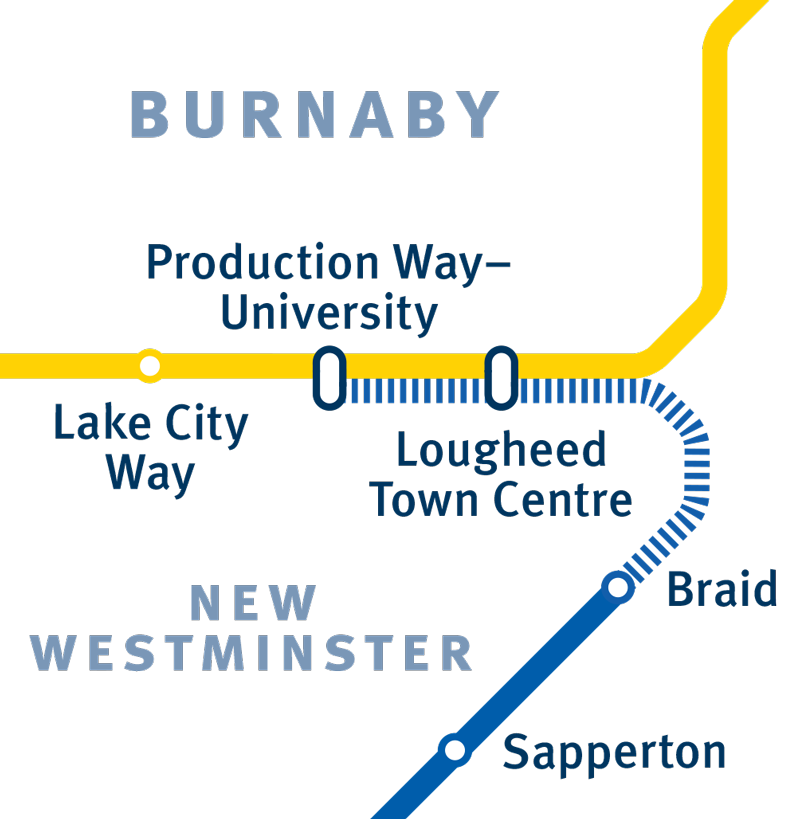 Map detailing Service Impacts to Expo Line during Operations Maintenance Center construction