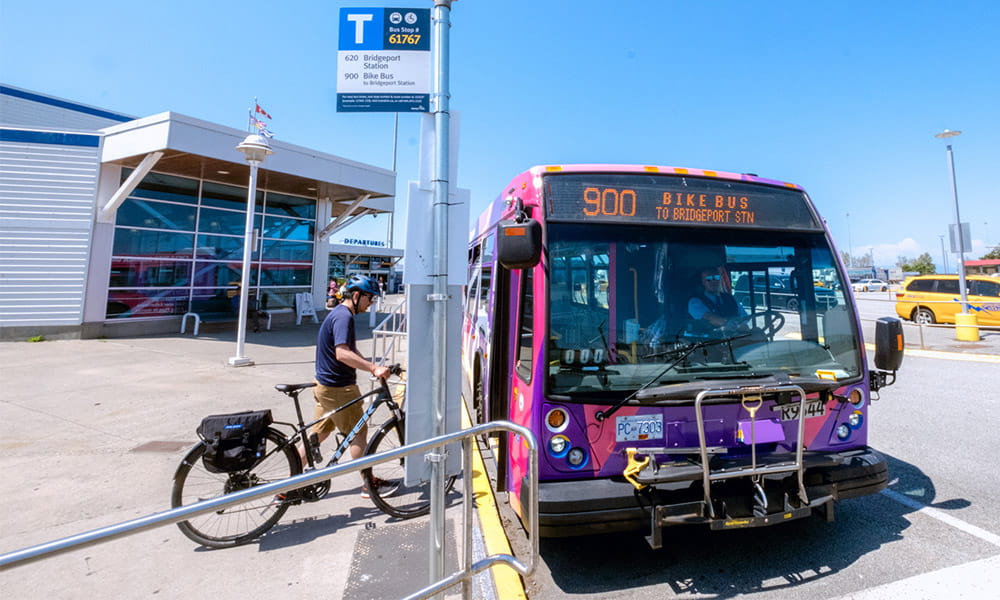 Exterior shot of the new Bike Bus